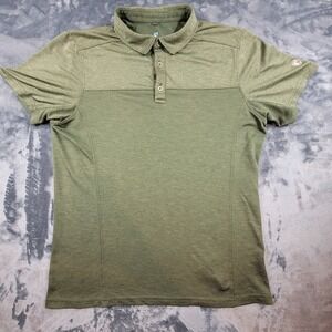 KUHL Engineered Short Sleeve Polo Shirt Polyester Green Mens Medium M